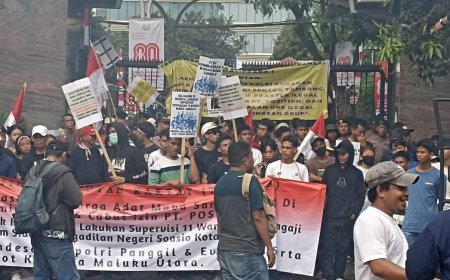 Mahasiswa Maluku Utara Geruduk Kejagung, Tuntut Audit PT Position dan Pengawalan Persidangan Warga Adat Maba Sangaji